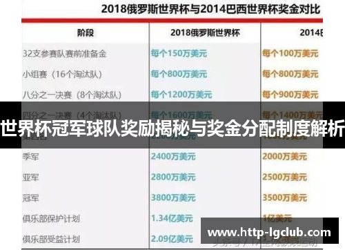 世界杯冠军球队奖励揭秘与奖金分配制度解析
